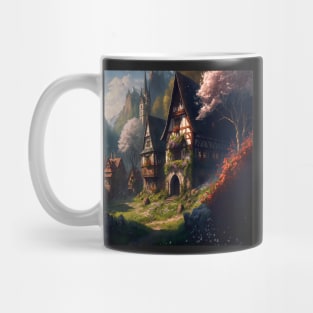 Medieval Town in Grassy Vale Mug